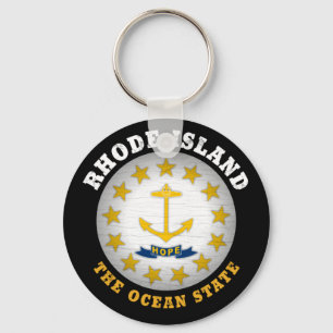 RHODE ISLAND OCEAN STATE FLAG SLEUTELHANGER