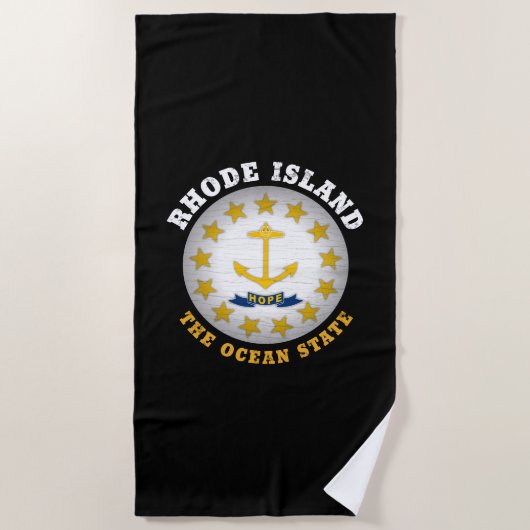 RHODE ISLAND OCEAN STATE FLAG STRANDLAKEN (Voorkant)