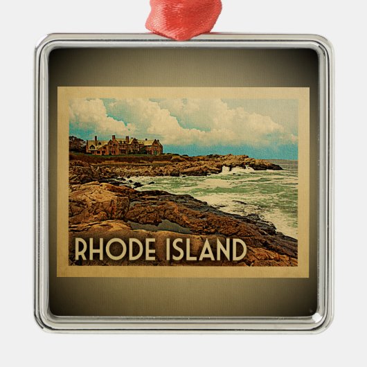 Rhode Island Ornament Vintage Travel (Voorkant)