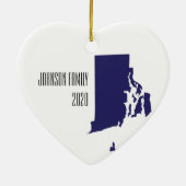Rhode Island ornement de Noël personnalisé (Dos)