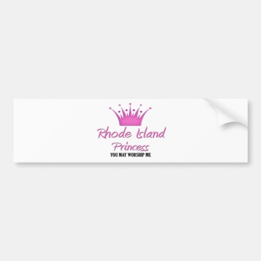 Rhode Island Princess Bumpersticker (Voorkant)