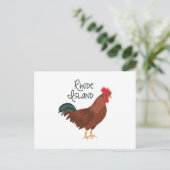 Rhode Island Red Chicken State Bird Briefkaart (Staand voorkant)