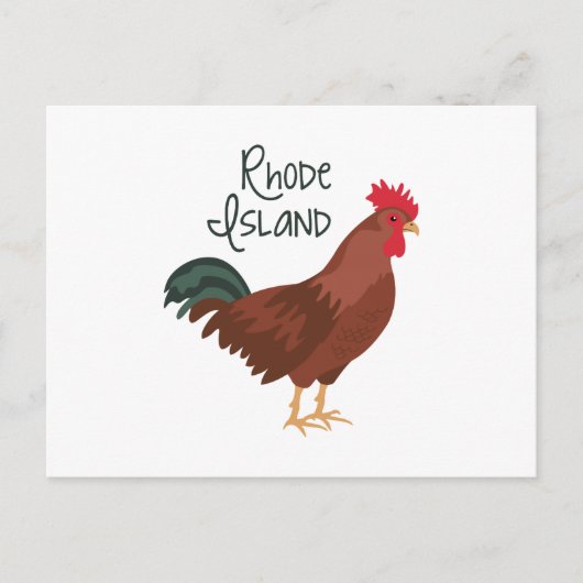 Rhode Island Red Chicken State Bird Briefkaart (Voorkant)