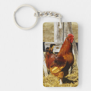 Rhode Island Red Haan Sleutelhanger