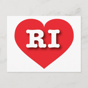 Rhode Island Red Heart - Ik hou van RI Briefkaart