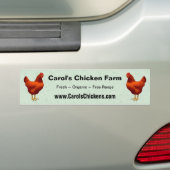 Rhode Island Red Hen Bumpersticker (Op auto)