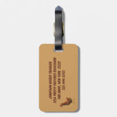 Rhode Island Red Hen Chicken Bagagelabel (Achterkant verticaal)