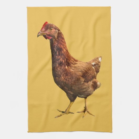 Rhode Island Red Hen Chicken Kitchen Towel Theedoek (Verticaal)