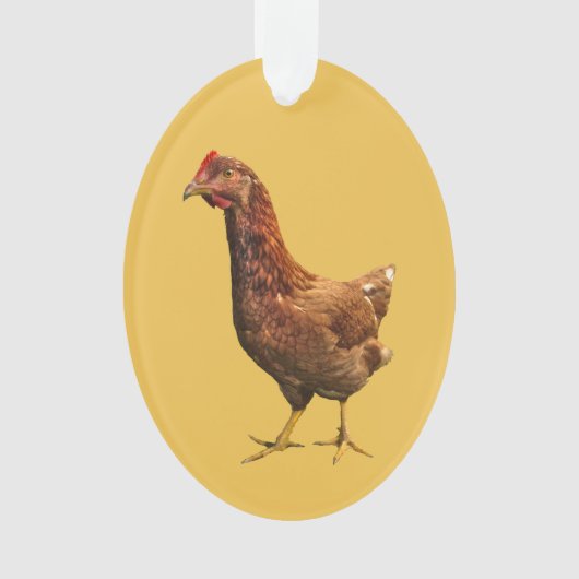 Rhode Island Red Hen Chicken Ornament (voorkant)