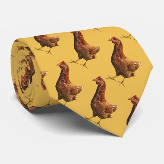 Rhode Island Red Hen Chicken Stropdas (Opgerold)