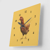 Rhode Island Red Hen Chicken Wall klok (Hoek)