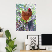 Rhode Island Red Hen Poster (Thuiskantoor)