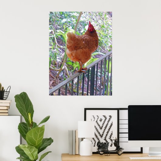 Rhode Island Red Hen Poster (Thuiskantoor)