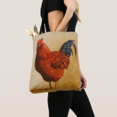 Rhode Island Red Rooster Chicken Draagtas (Dichtbij)