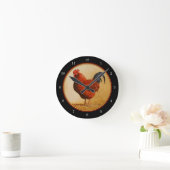 Rhode Island Red Rooster Chicken Ronde Klok (Huis)