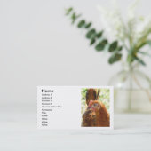 Rhode Island Red Visitekaartje (Staand voorkant)