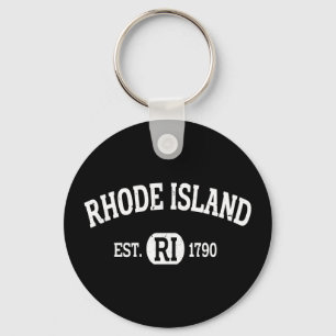 Rhode Island Retro Rhode Island Ri Sleutelhanger