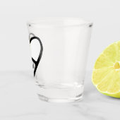 Rhode Island, RI State Flag in Heart Shot Glass Shot Glas (Rechts)