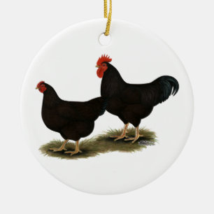 Rhode Island Rode Bantams Keramisch Ornament