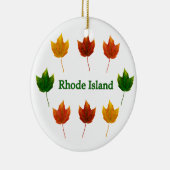 Rhode Island (rode paardenbladeren) Keramisch Ornament (Rechts)