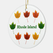 Rhode Island (rode paardenbladeren) Keramisch Ornament (Links)