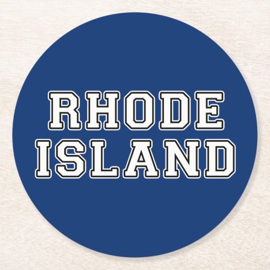 Rhode Island Ronde Kartonnen Onderzetter (Voorkant)