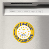 Rhode Island Round Emblem Magneet (Insitu (Vaatwasser))