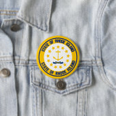 Rhode Island Round Emblem Ronde Button 7,6 Cm (In situ)