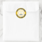 Rhode Island Round Emblem Ronde Sticker (Tas)