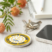 Rhode Island Round Emblem Sleutelhanger (Zijkant)