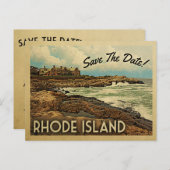 Rhode Island Save the Date  Briefkaarten (Voorkant / Achterkant)