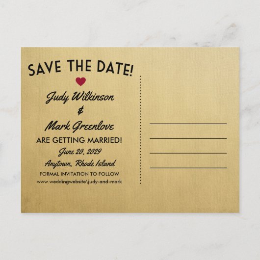 Rhode Island Save the Date Briefkaarten (Achterkant)
