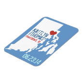 Rhode Island Save the Date - stad Magneet (Linkerzijde)