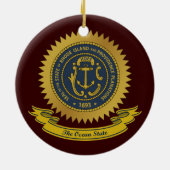 Rhode Island Seal Keramisch Ornament (Achterkant)