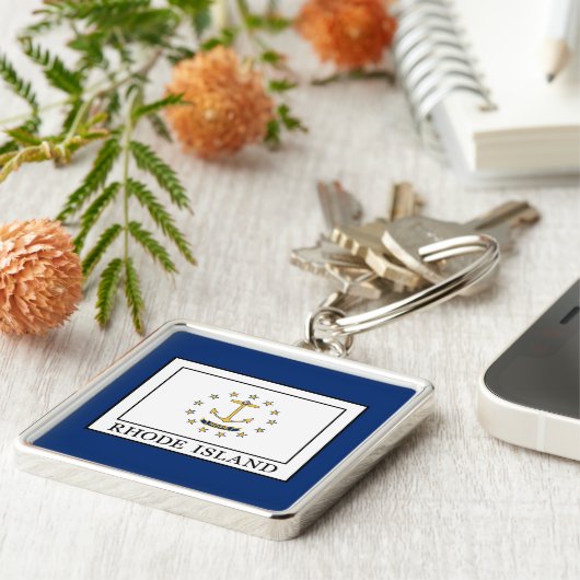 Rhode Island Sleutelhanger (Zijkant)