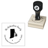 Rhode Island staat retouradres rubberen stempel (Gestempeld)