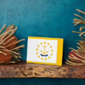 Rhode Island Staatsvlag Ontwerp Fotoplaat (Zijkant)