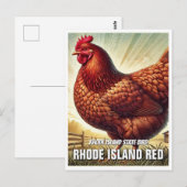 Rhode Island State Bird Rhode Island Rood Briefkaart (Voorkant / Achterkant)