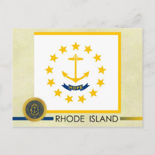 Rhode Island State Flag and Seal Briefkaart