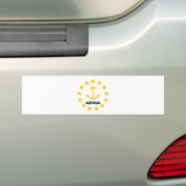 Rhode Island State Flag Bumpersticker (Op auto)