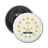 Rhode Island State Flag Button Flesopener (Voorkant)