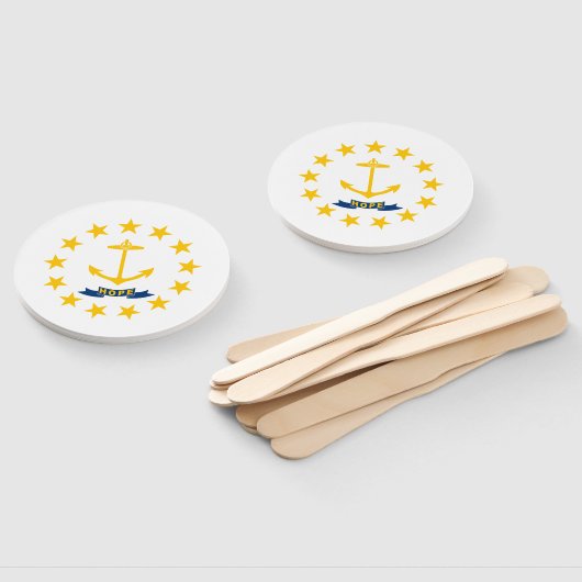 Rhode Island State Flag Handwaaier (Niet-gemonteerd)