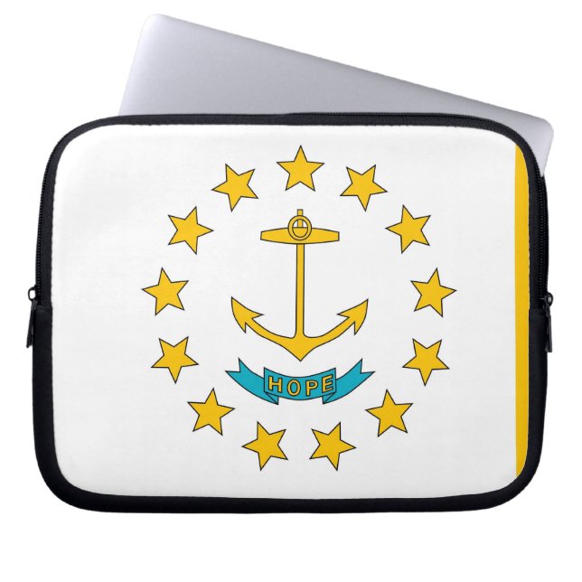 Rhode Island State Flag Laptop Slaper Sleeve (Voorkant)