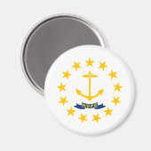 Rhode Island State Flag Magneet (Voorkant / Achterkant)