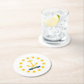 Rhode Island State Flag Ronde Kartonnen Onderzetter (Insitu)