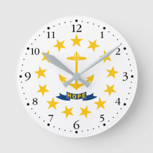 Rhode Island State Flag Ronde Klok