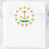 Rhode Island State Flag Ronde Sticker (Tas)