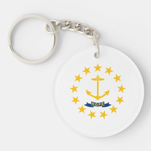 Rhode Island State Flag Sleutelhanger (Voorkant)