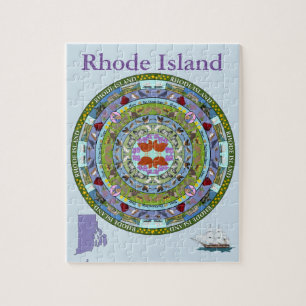 Rhode Island State Mandala Puzzle Legpuzzel