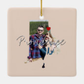 Rhode Island State Photo insert and town name Keramisch Ornament (Achterkant)